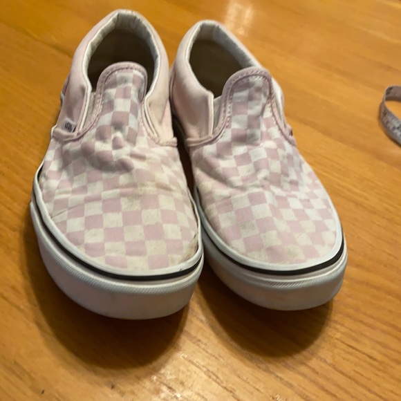 Vans Shoes - Lavender and white checkered Vans slip one